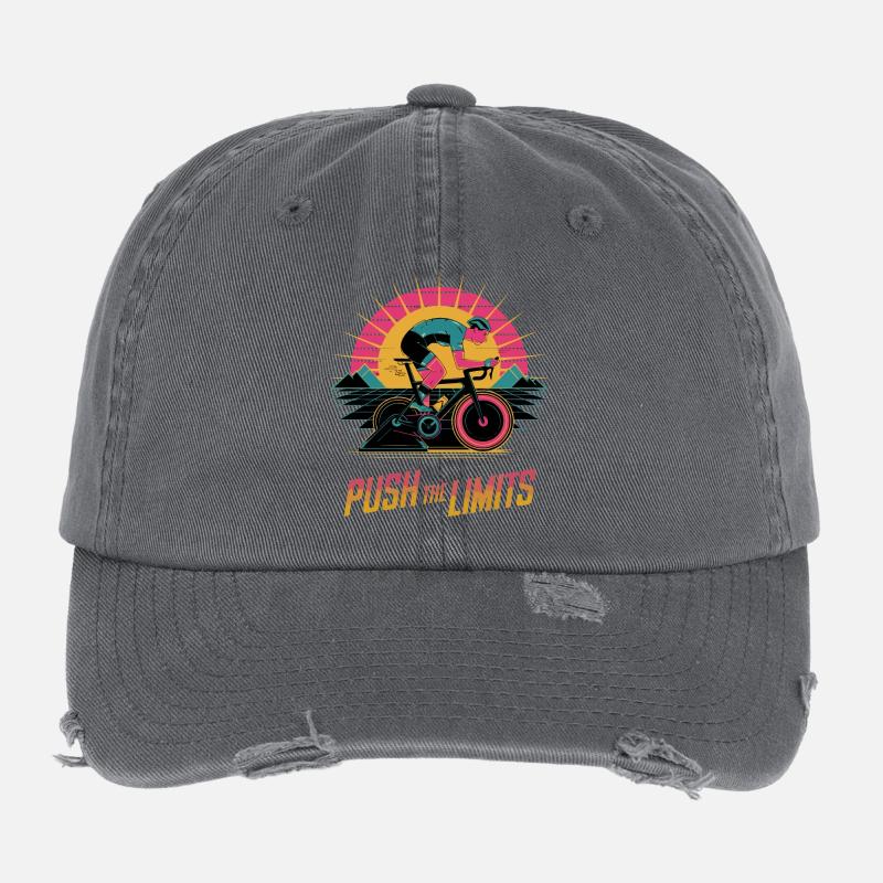 Perfekt zum Radfahren und Indoor-Training Flexfit Vintage Destroyed Cap