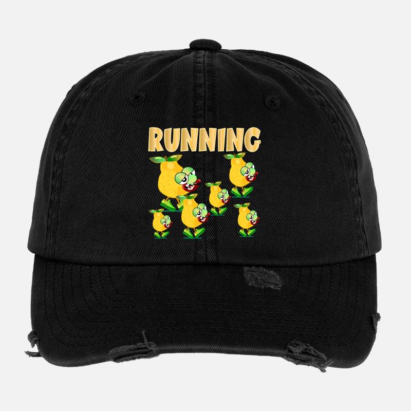 FUNNY TEAM RUNNING GROUP ATHLETE Flexfit Vintage Destroyed Cap