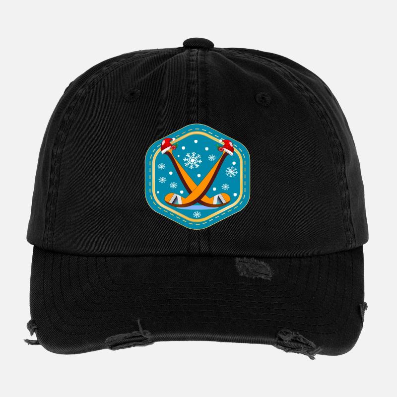 WEIHNACHTEN EISHOCKEY Flexfit Vintage Destroyed Cap
