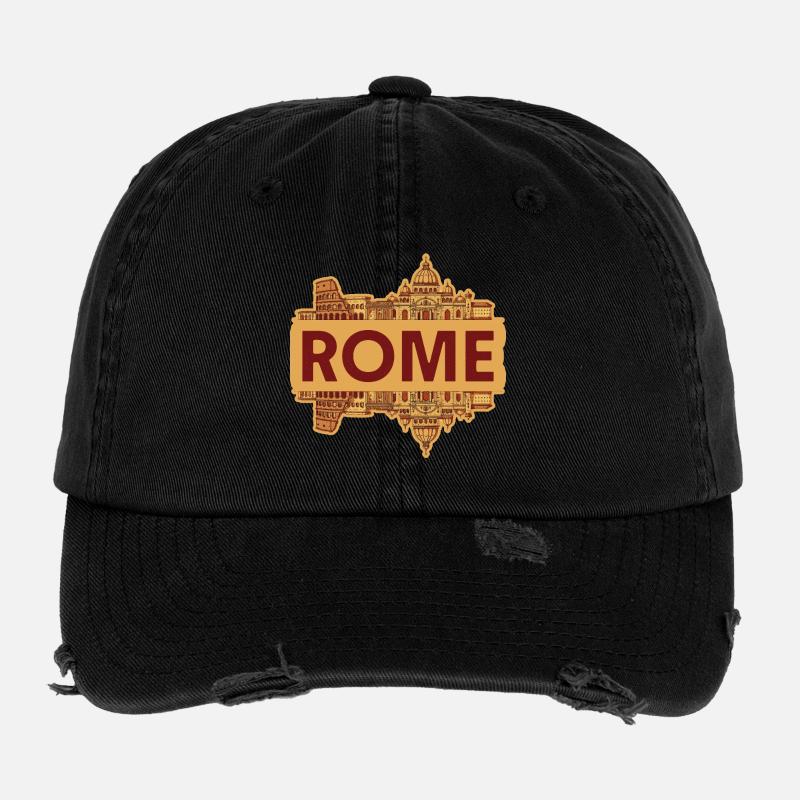 Rom Italien Skyline Flexfit Vintage Destroyed Cap