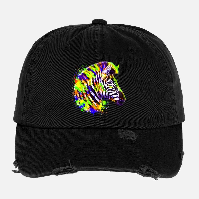 Zebra Flexfit Vintage Destroyed Cap