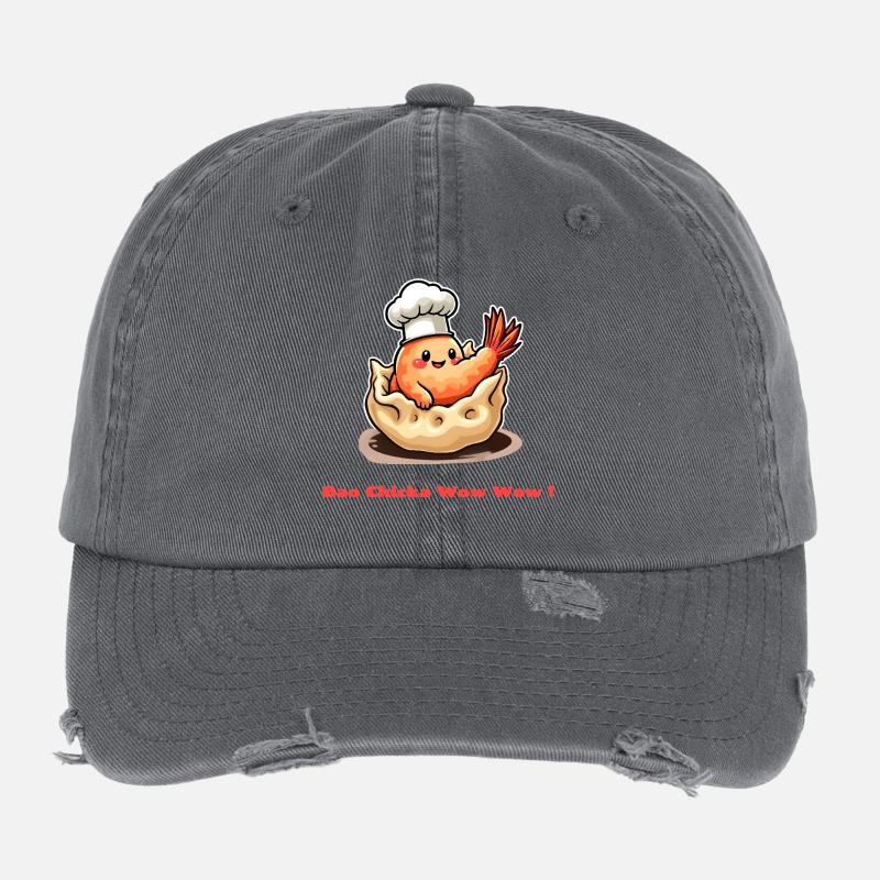Shrimp Dumpling – Bao Chicka Wow Wow! Flexfit Vintage Destroyed Cap