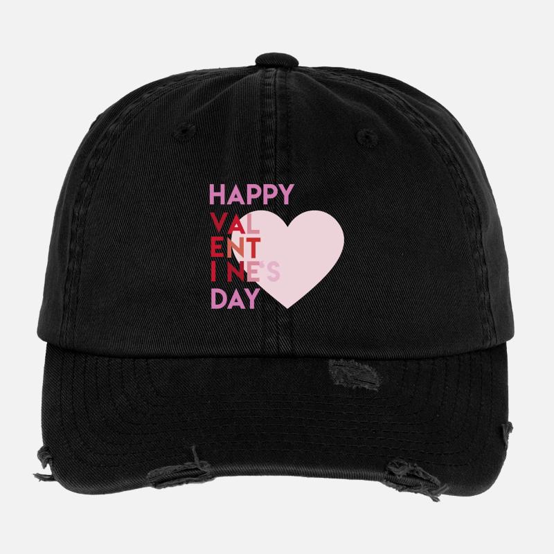 Happy Valentines Day Flexfit Vintage Destroyed Cap