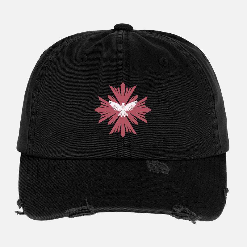 Colombe divine de la paix Casquette vintage effet usé Flexfit