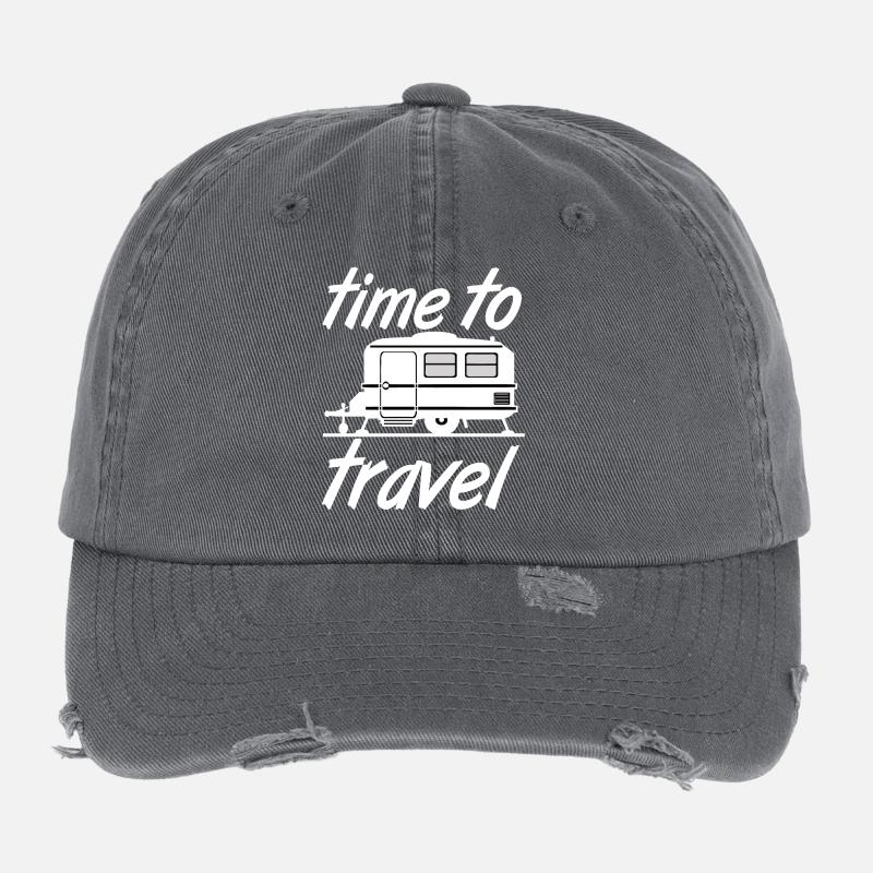 Caravane,Camping,Fun ShirtTemps de voyage (25) Casquette vintage effet usé Flexfit