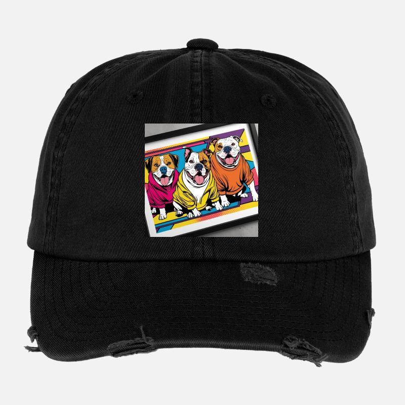Drôles de chiens Casquette vintage effet usé Flexfit