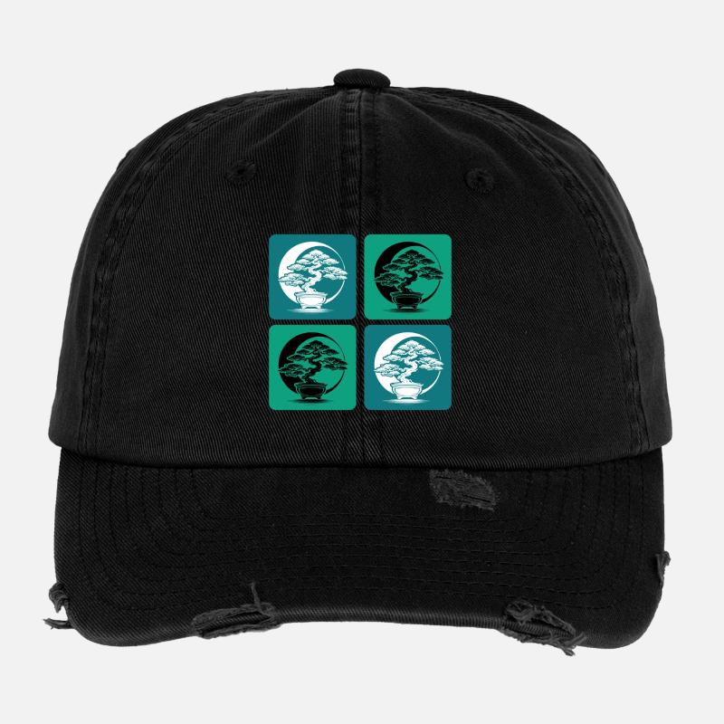 Bonsai Yin Yang Flexfit Vintage Destroyed Cap