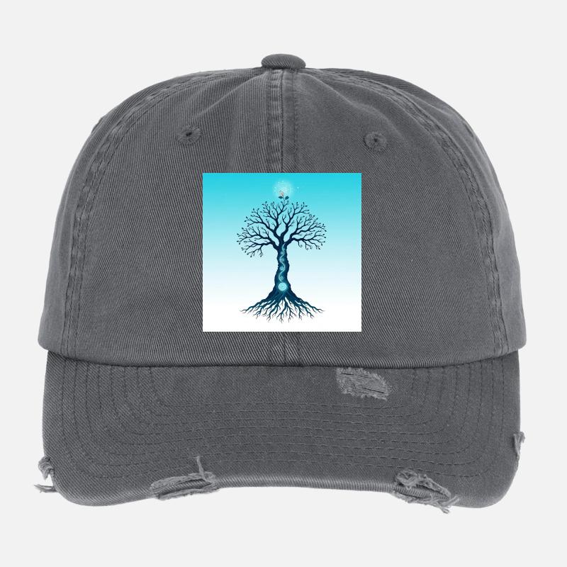 Spiritual Tree Casquette vintage effet usé Flexfit