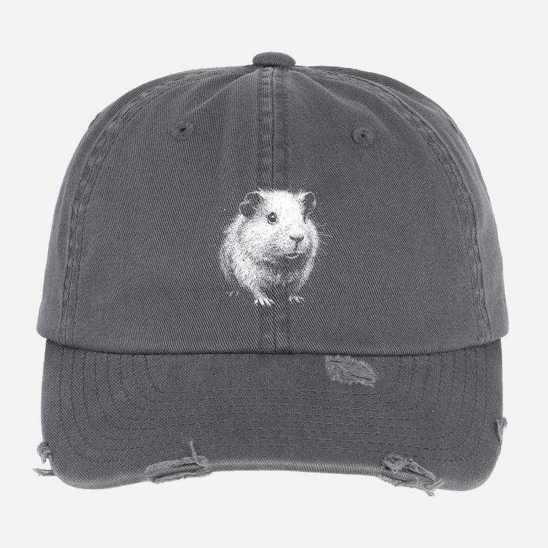 Cochon d’Inde doux en style pois Casquette vintage effet usé Flexfit