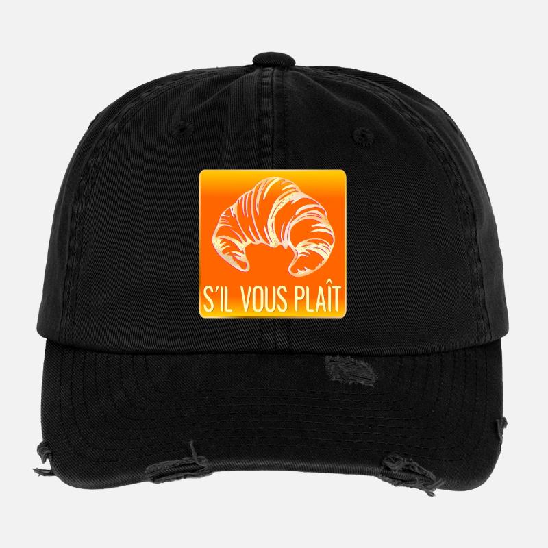 CROISSANT S'IL VOUS PLAIT Casquette vintage effet usé Flexfit