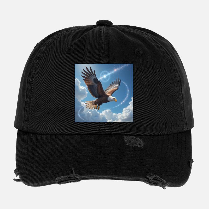 Animal Totem Aigle Majestueux Casquette vintage effet usé Flexfit