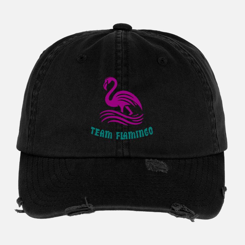 Team Flamingo Flexfit Vintage Destroyed Cap