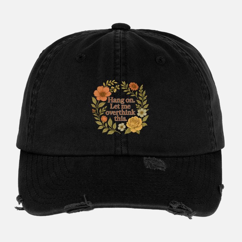 Hang on. Let me overthink this – Floral Flexfit Vintage Destroyed Cap