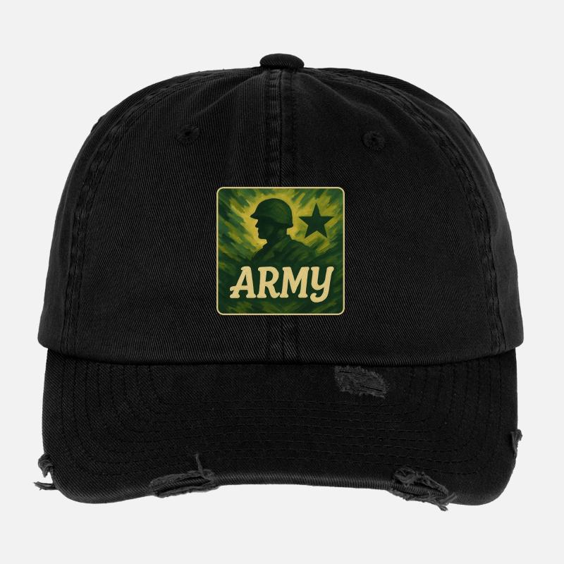 Conception des soldats de l’armée Casquette vintage effet usé Flexfit