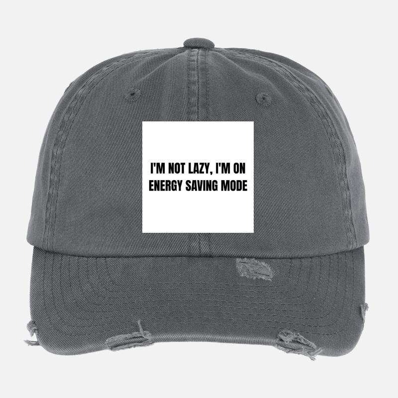 Energy-Saving Mode – Lazy Mode Activated Casquette vintage effet usé Flexfit