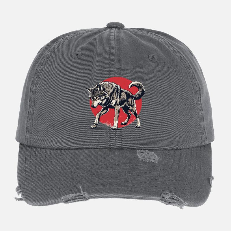 Epic Wolf Flexfit Vintage Destroyed Cap