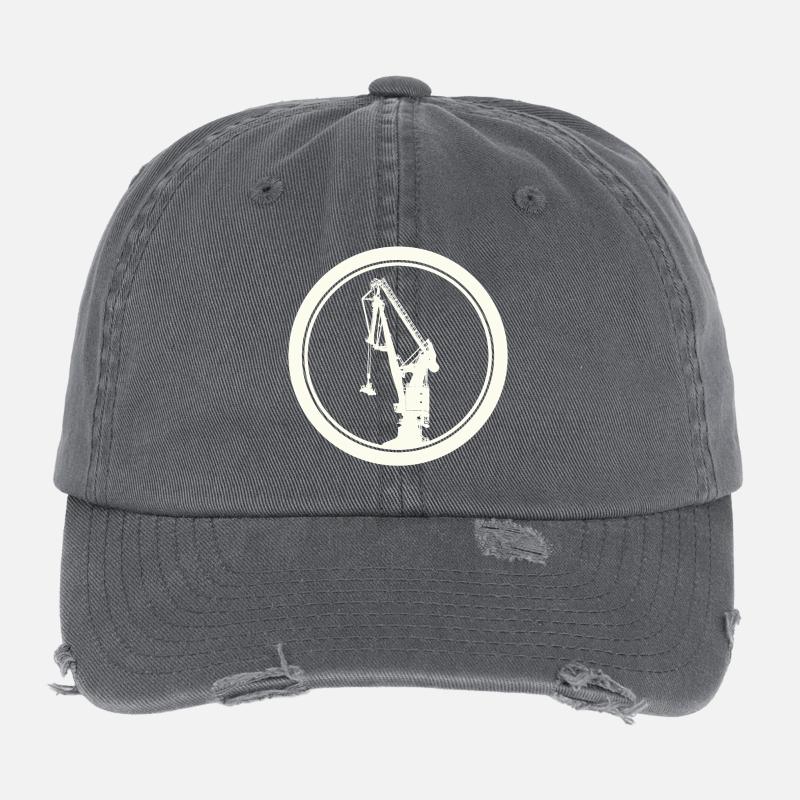 Harbour Crane Silhouette 03 Flexfit Vintage Destroyed Cap