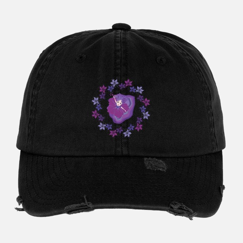 Fée magique sur améthyste Casquette vintage effet usé Flexfit