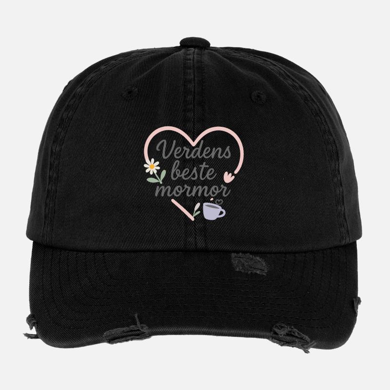 Motif de grand-mère aimante Casquette vintage effet usé Flexfit