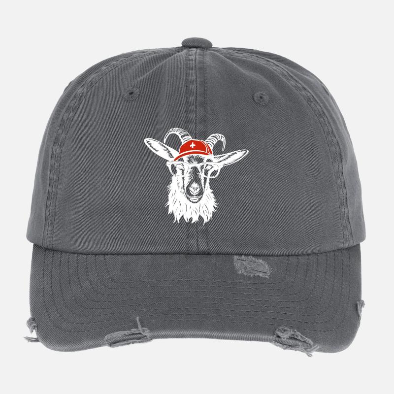 Billy bouc blanc Casquette vintage effet usé Flexfit