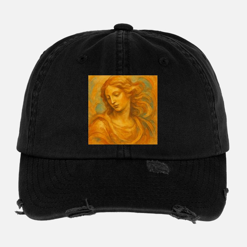 Portrait doré de la Renaissance Casquette vintage effet usé Flexfit