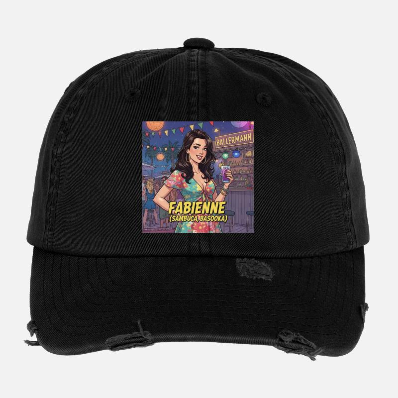 Fabienne (Sambuca, Bazooka) Flexfit Vintage Destroyed Cap