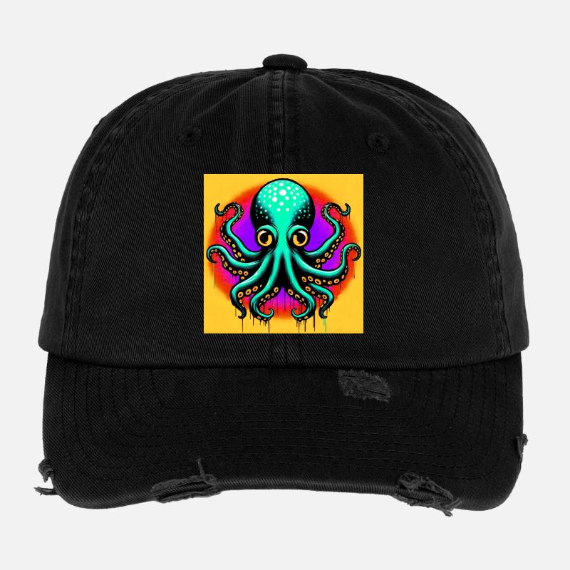 Krake Flexfit Vintage Destroyed Cap