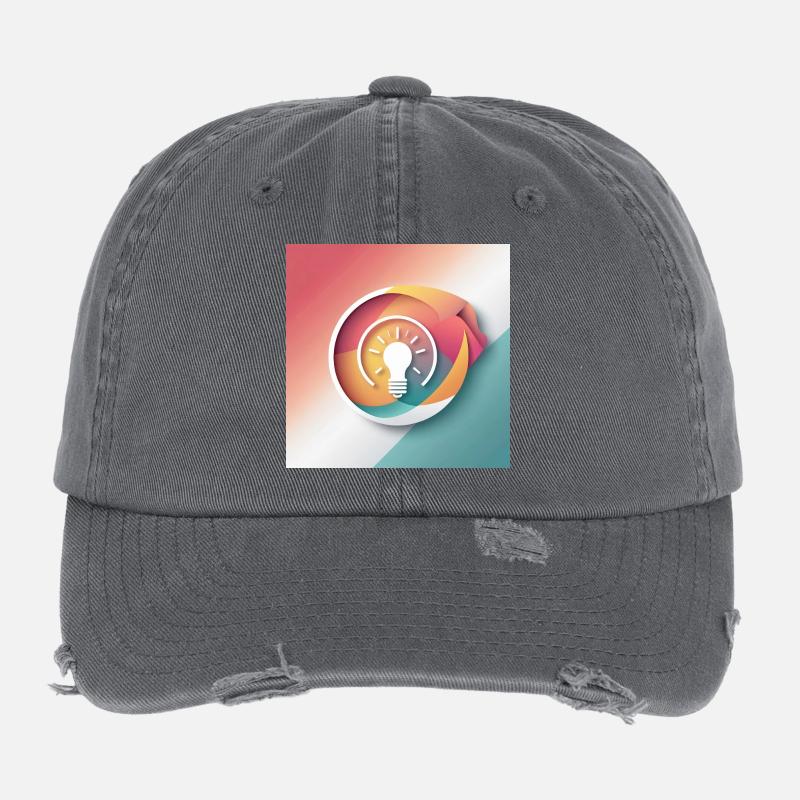 Abstract Creativity Illustration Flexfit Vintage Destroyed Cap
