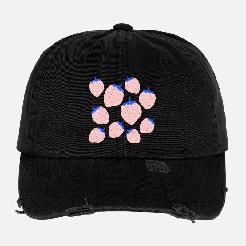 STRAWBERRIES BERRIES Flexfit Vintage Destroyed Cap