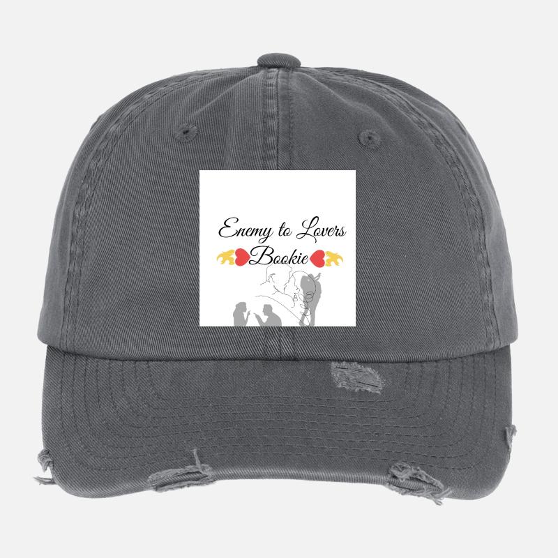 Enemy to lovers bookie design Flexfit Vintage Destroyed Cap