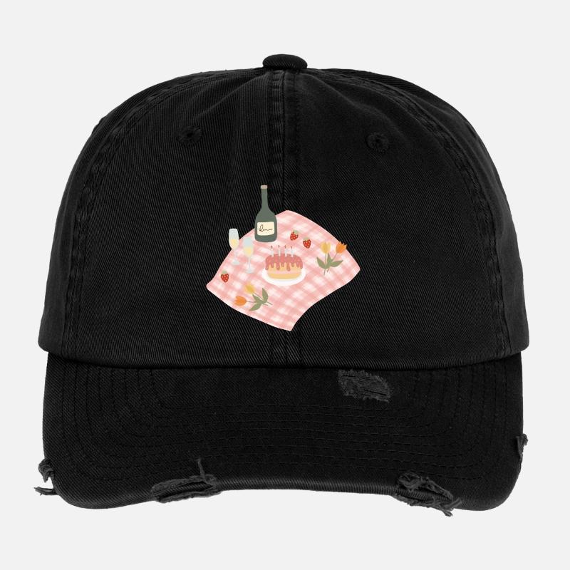 Feier Picknick Party Design Flexfit Vintage Destroyed Cap