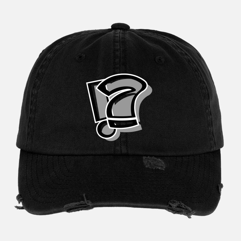 !? Exclamation question mark Flexfit Vintage Destroyed Cap