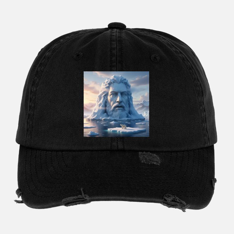 Gletscher-Gesicht aus Eis Flexfit Vintage Destroyed Cap