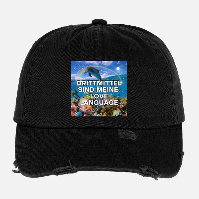 Drittmittel sind meine Love Language Flexfit Vintage Destroyed Cap