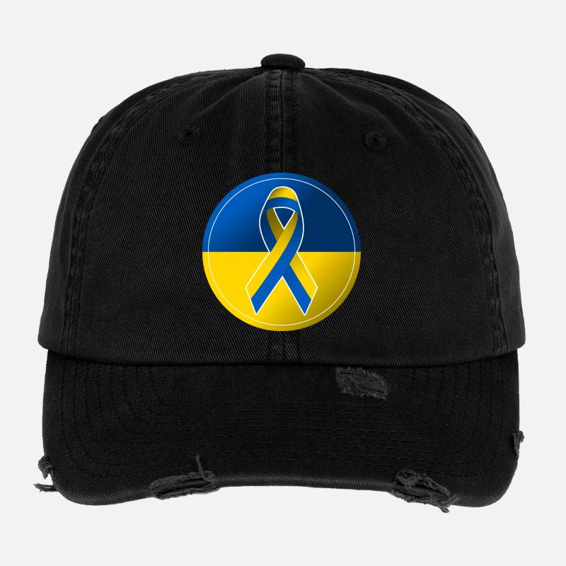 Manifestation Solidarité Paix Ukraine Casquette vintage effet usé Flexfit