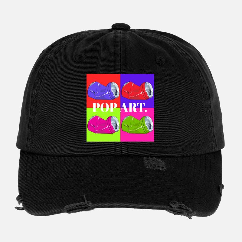 Pop Art Cola Dosen Design Flexfit Vintage Destroyed Cap