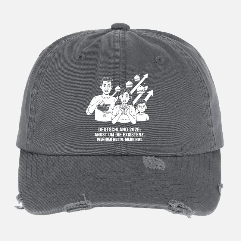 Angst um die Existenz 2026 Flexfit Vintage Destroyed Cap