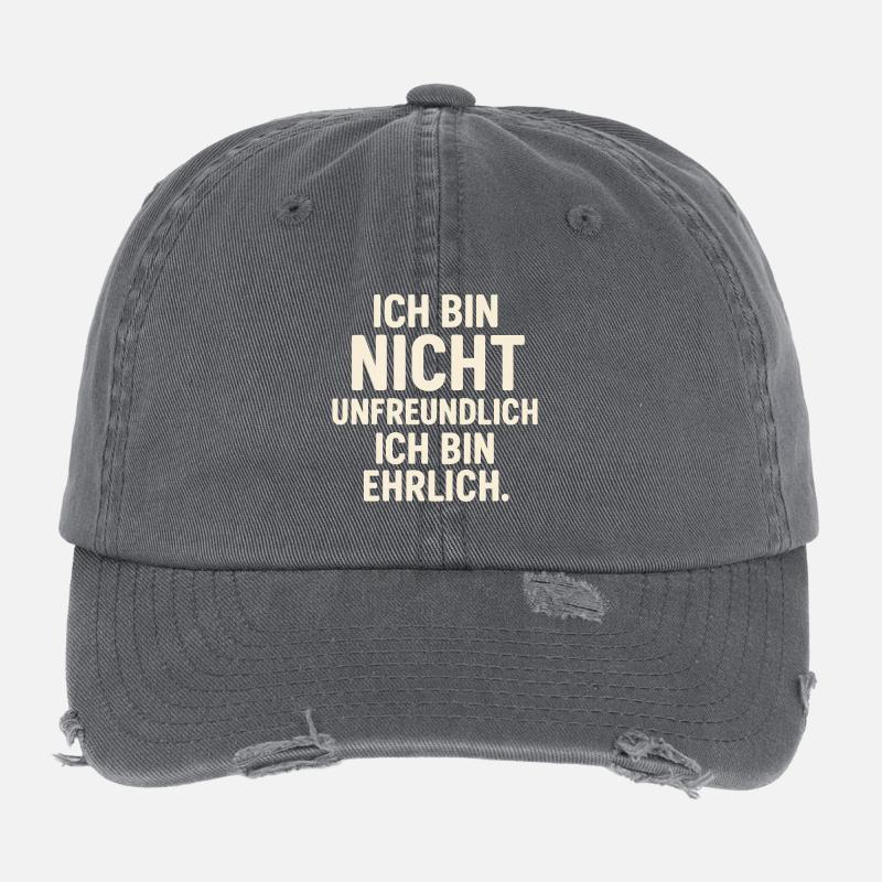 Ehrlich Unfreundlich - Hell Flexfit Vintage Destroyed Cap