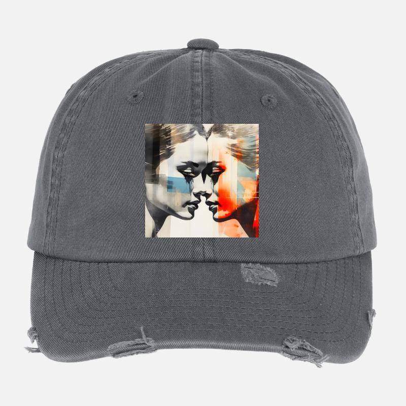 Fusion Colorée Amour Dualité Casquette vintage effet usé Flexfit