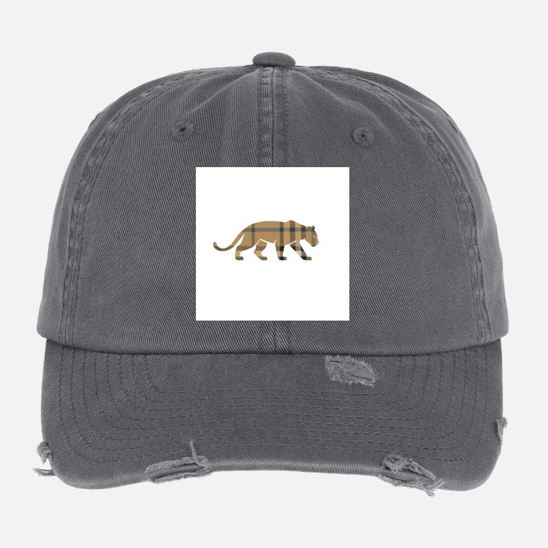 VisionWear Panther Plaid – Luxury Pattern Design Flexfit Vintage Destroyed Cap