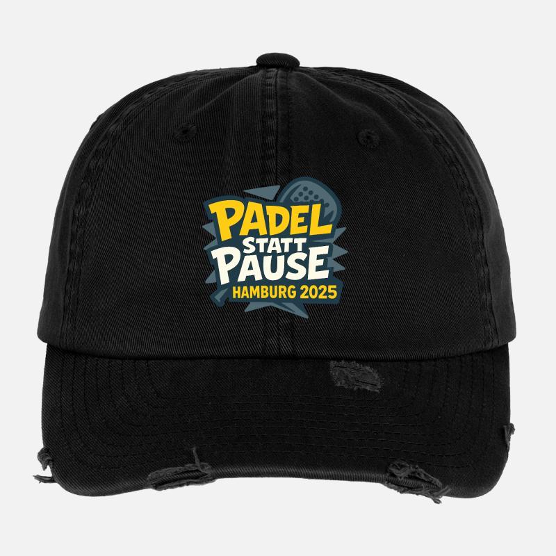 Padel statt Pause – Hamburg 2025 Flexfit Vintage Destroyed Cap