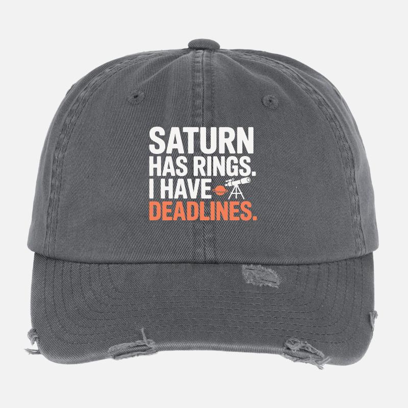 Astronomy Humor Work Struggles  Flexfit Vintage Destroyed Cap