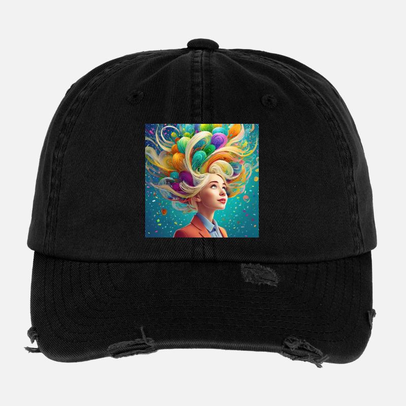 L’imagination, c’est le pouvoir Casquette vintage effet usé Flexfit