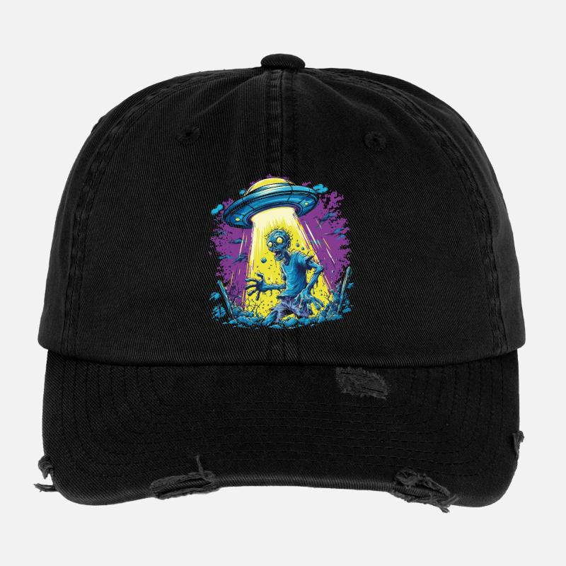 UFO Zombie Flexfit Vintage Destroyed Cap