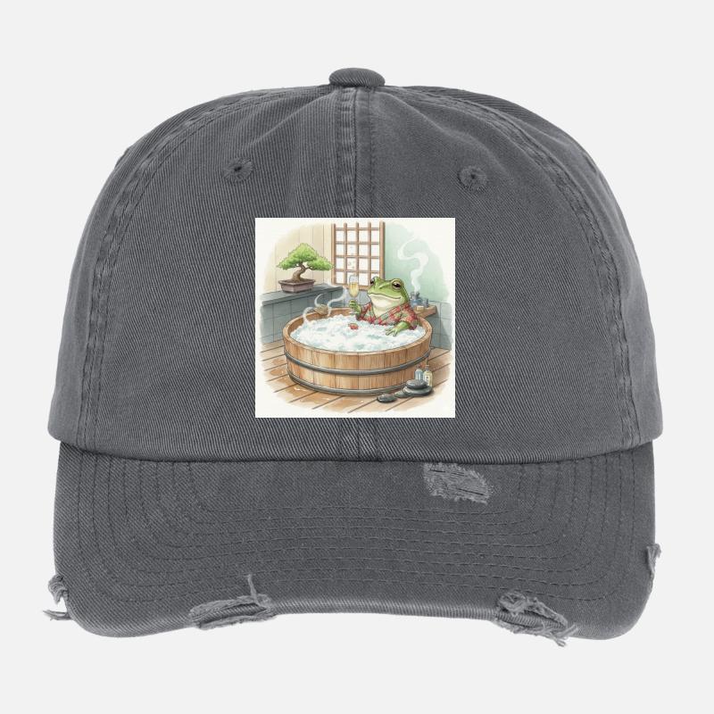 Scène élégante de l’heure du bain Frogsome Casquette vintage effet usé Flexfit