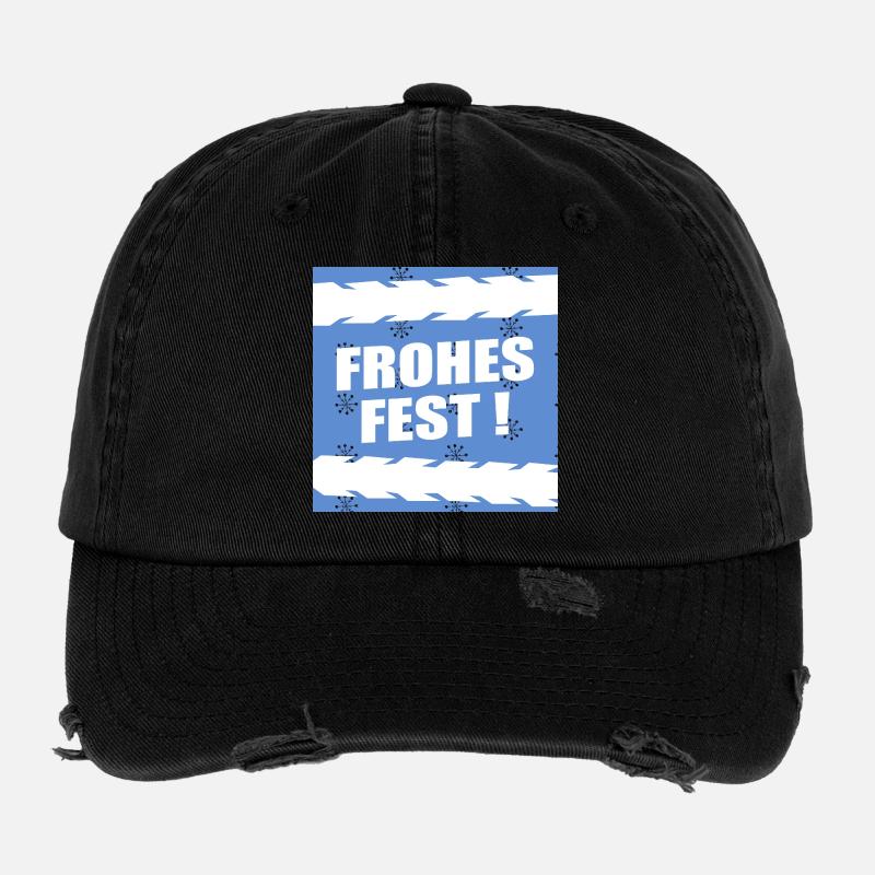 Christmas Bicycle Winter Flexfit Vintage Destroyed Cap