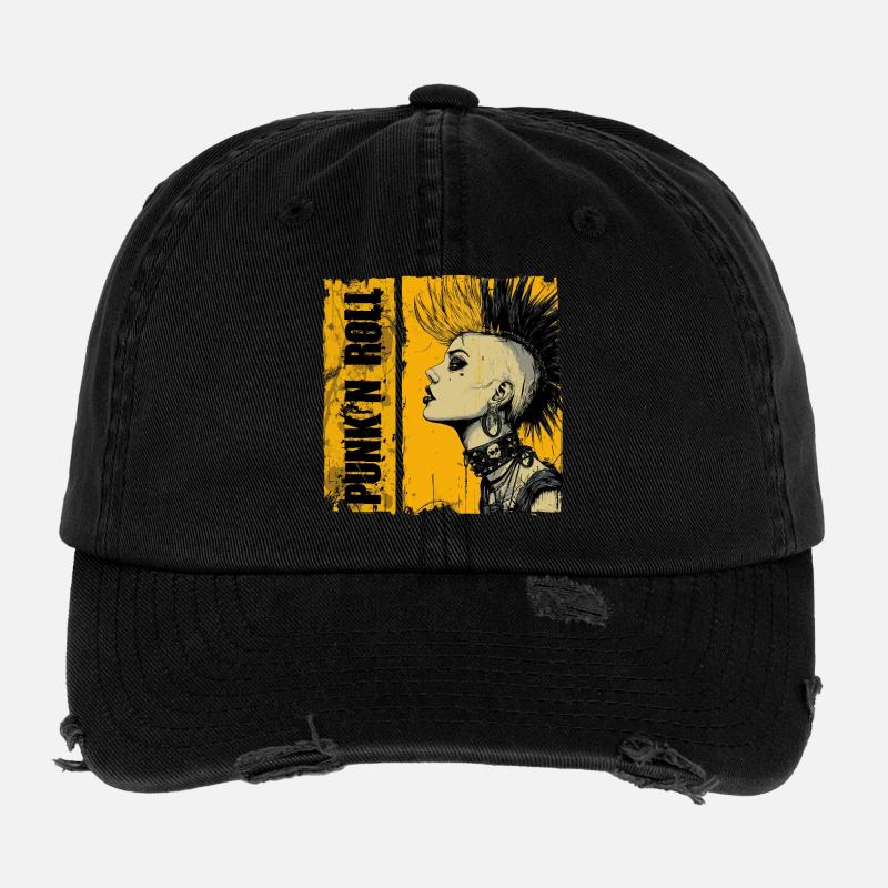 Fille Punk’n Roll Casquette vintage effet usé Flexfit