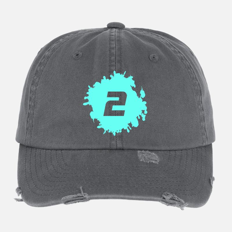 Neon Aqua 2 Splash Flexfit Vintage Destroyed Cap