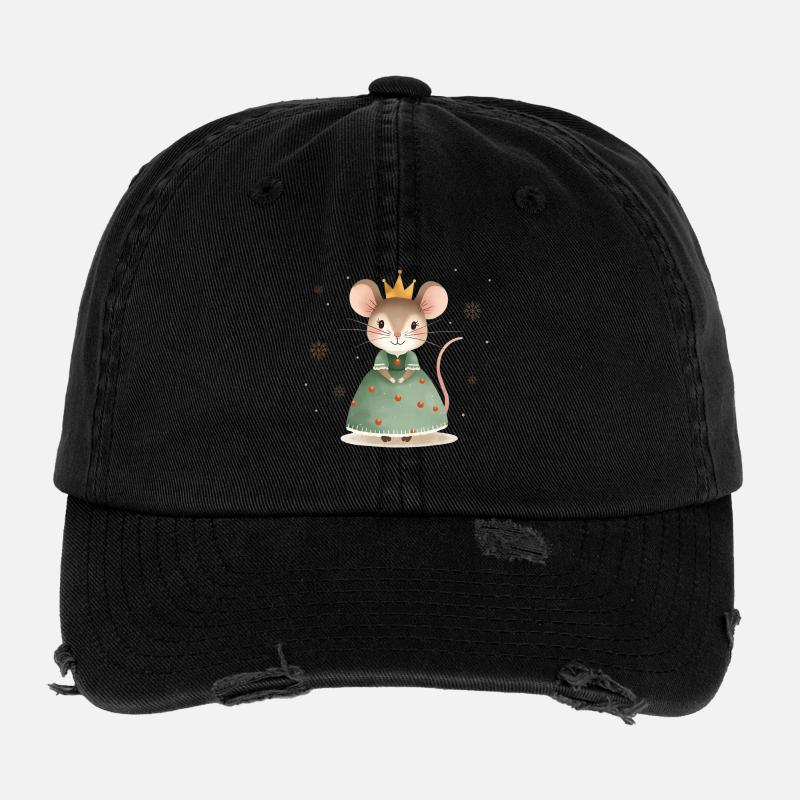 Princesse souris en robe verte design pour enfants Casquette vintage effet usé Flexfit