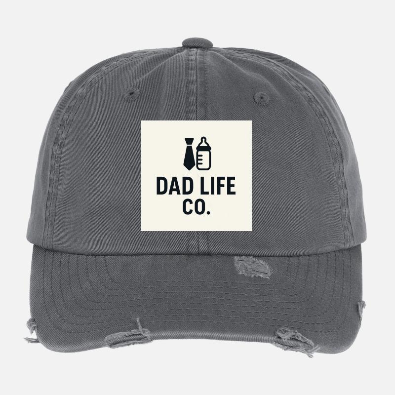 Bouteilles de bureau Dad Life Co Casquette vintage effet usé Flexfit